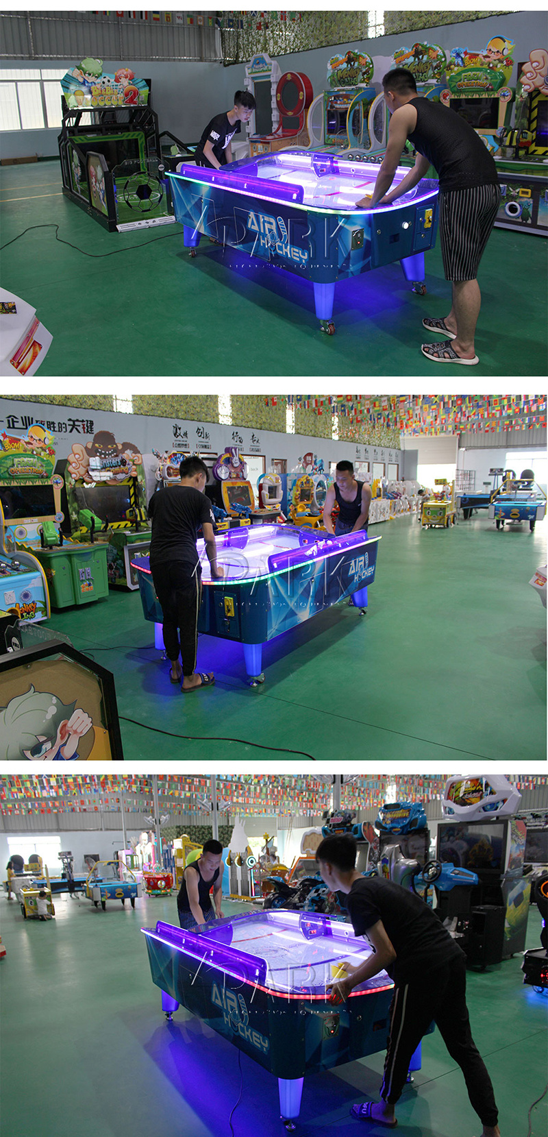 Curved Top Face Air Hockey Table Ball Game Machine