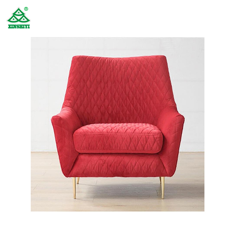 New Design Restaurant Furniture Single Modern Fabric Sofa Chair Set