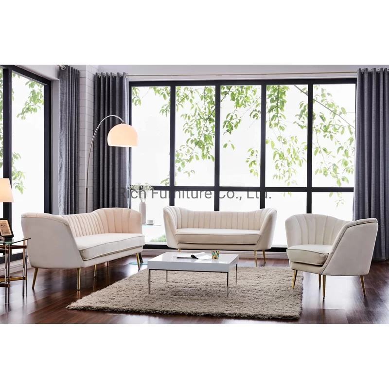 Modern Luxury Leisure Living Room Hotel Office Fabric Sofa Fabric Upholstery Sofa 3 Seat