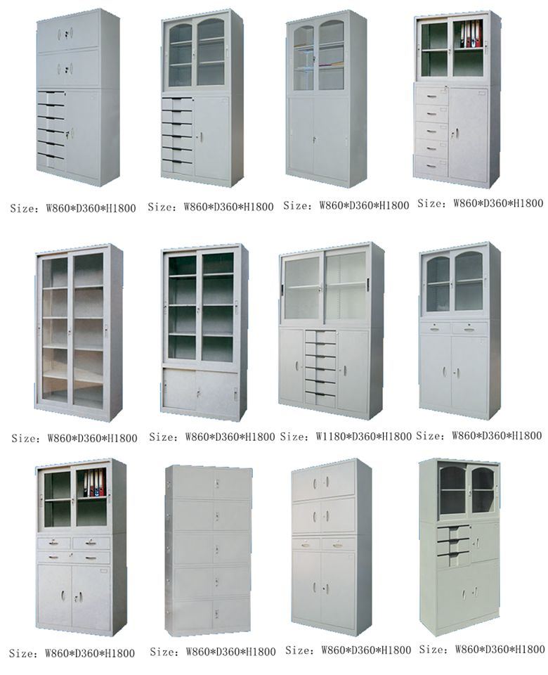 2-Door 5 Layers Office Furniture Steel Swing Door Filing Cabinet/Bookcase/Bookshelf/Shelf