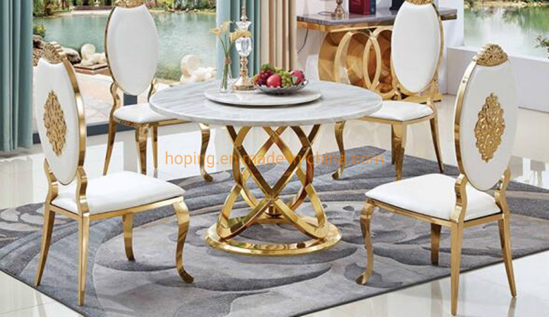 Modern Square 4 8 6 People Armrest Throne Chair Banquet Table Inventory Contemporary Wedding Gold Dining Table