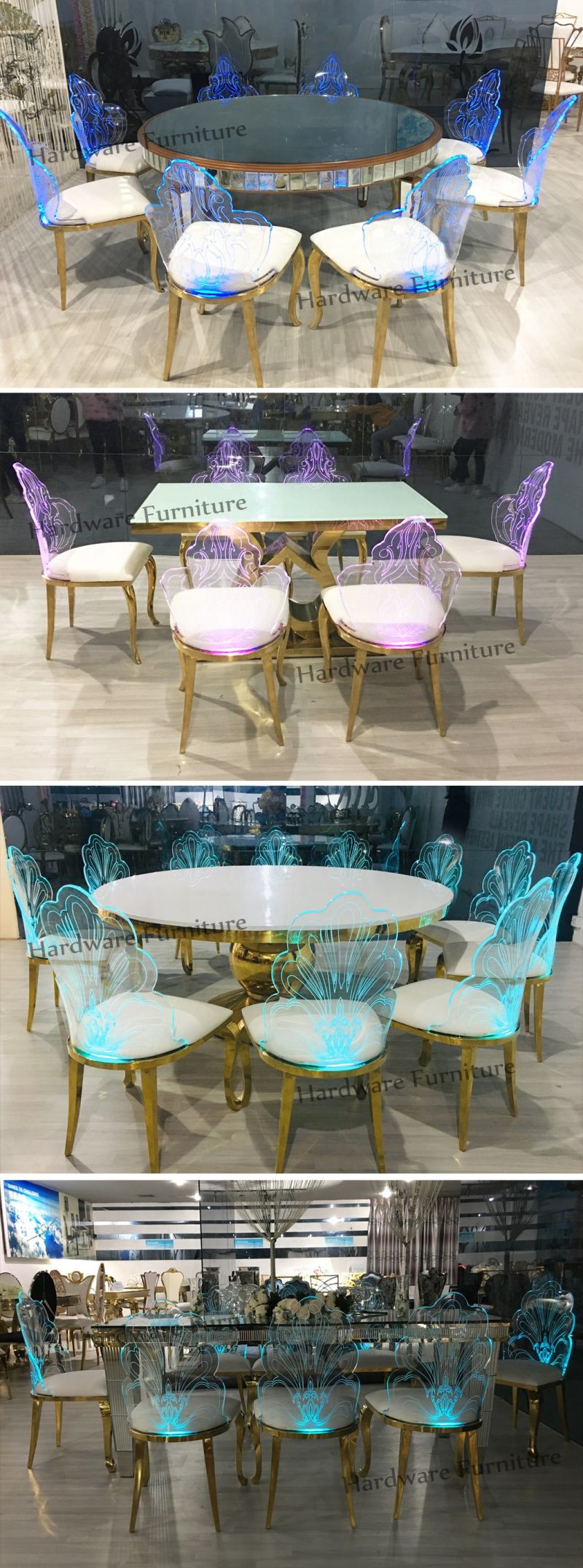 Hotel Banquet Reception Acrylic Chair with LED