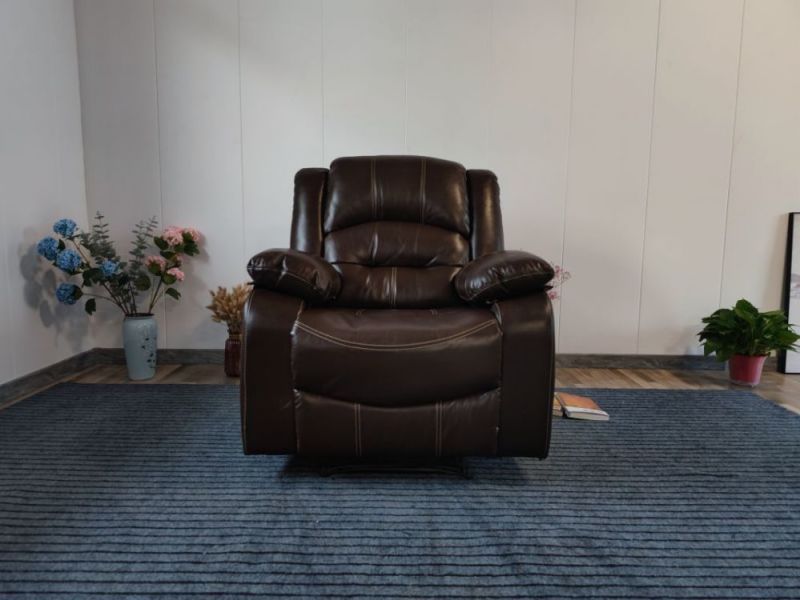 Modern Living Room Furniture Swivel Manual Recliner PU Sofa