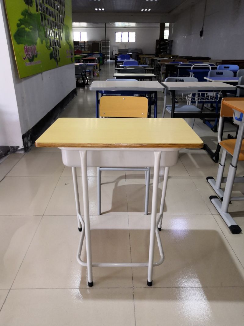 Cheap Price Classroom Desk with Chair Set School Furnitures Single Desk with Chair