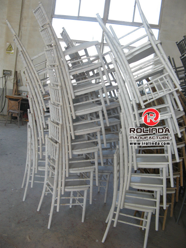White Wedding Banquet Chiavari Chairs for Commerical Hotel Used