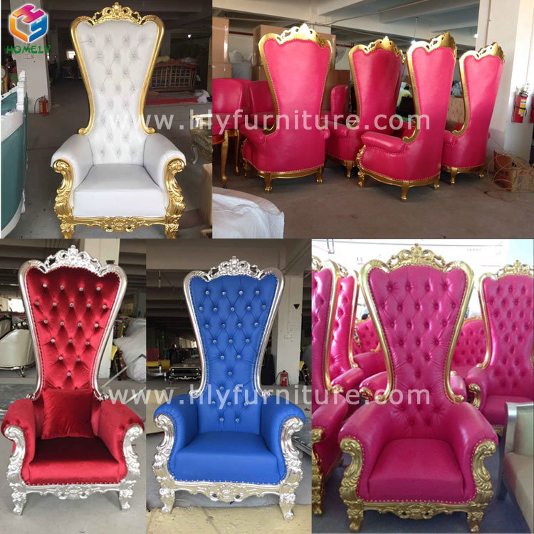 Hotel Furniture Antique King/Queen Chair with High Back Throne Sofa
