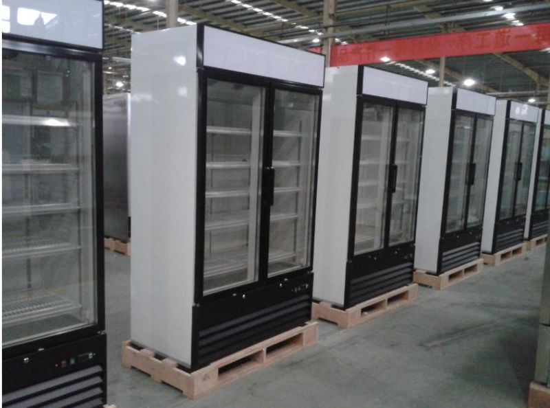 Professional Manufacture Refrigerated Showcase Commercial Upright Freezer Refrigerator Showcase