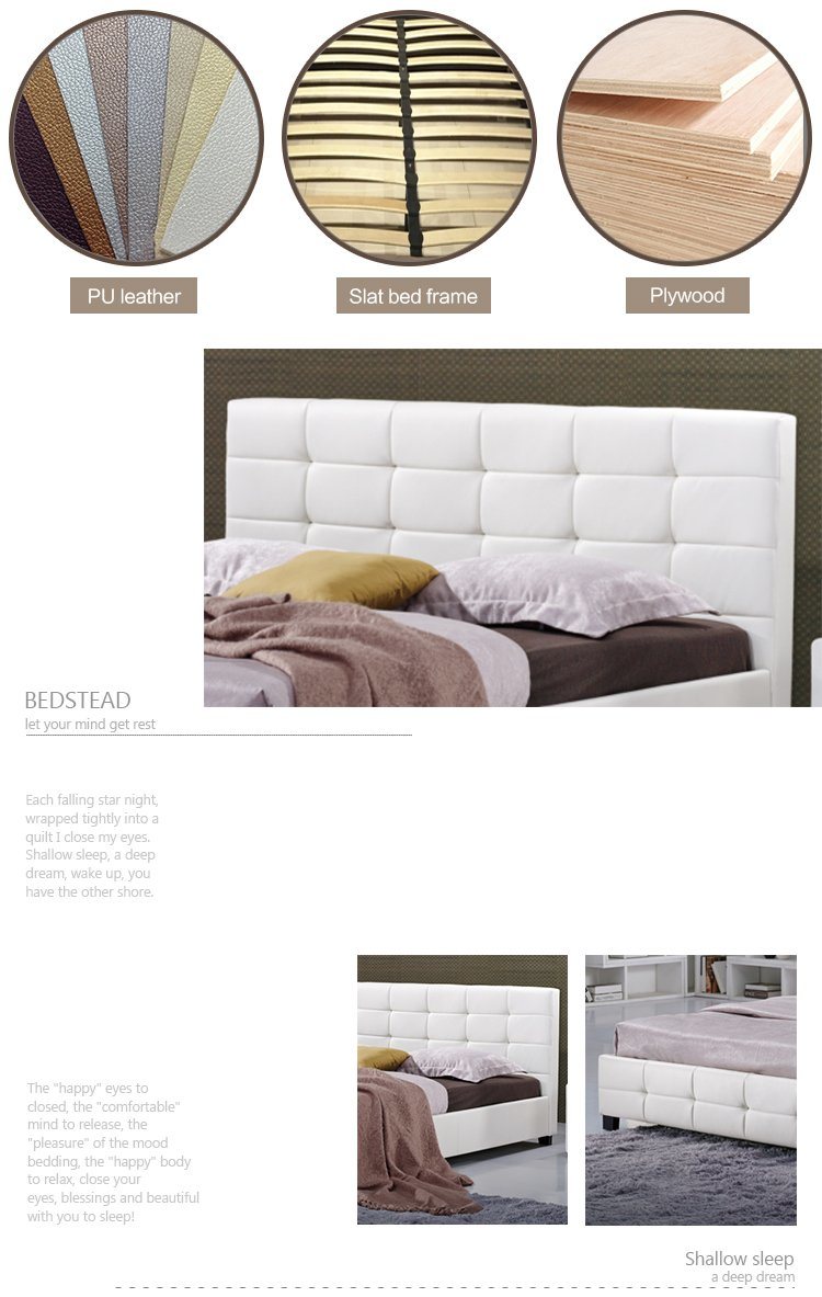 Luxury Design Leather Round Bed From China