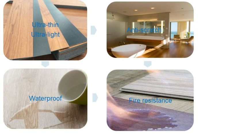 Spc Flooring Tile PVC Vinyl Flooring Plank Pisos De Vinilo