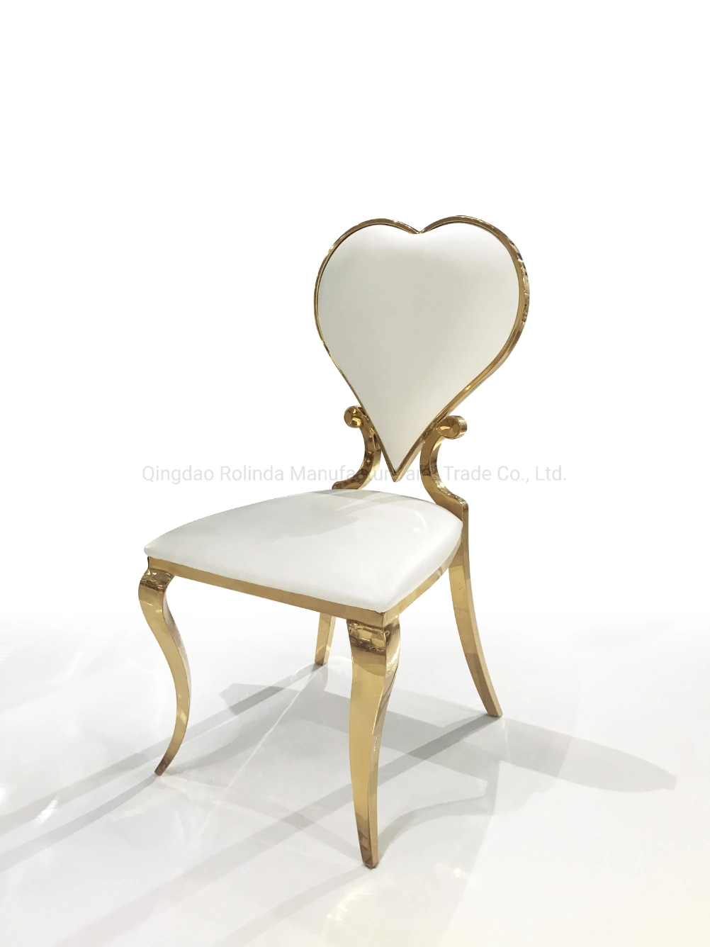 Round Back Gold Wedding Stainless Banquet Chair Dining Steel Chair
