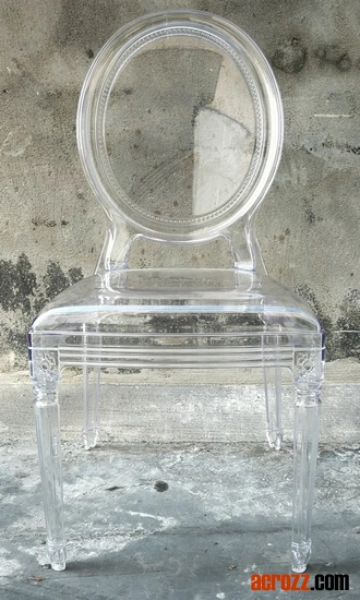 Plastic Stackable Stacking Outdoor Full Acrylic Clear Louis Chair Ghost Chair Dining
