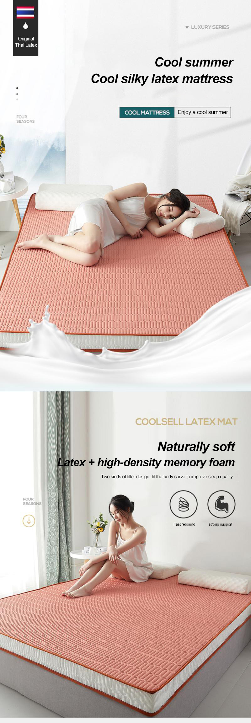 School Dorm Bunk Bed Mattress Thick 6cm Portable Comfortable Foam Double
