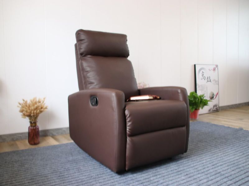 Fashionable Simple Style High Back Sofa PU Leather Recliner