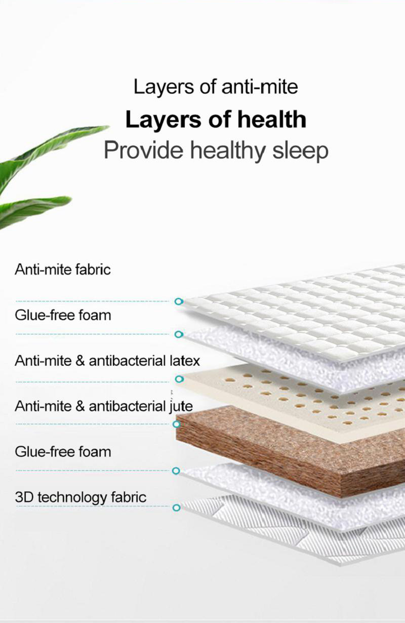 Bedroom Latex Bed Mattress Double Foldable Thin 6cm Single Bed