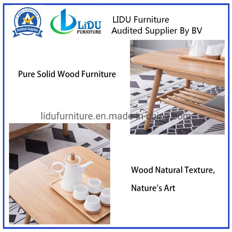 Side Wood Coffee Table, Teak Wood Furniture Light Oak Coffee Table Oscar Oak Coffee Table with Shelf