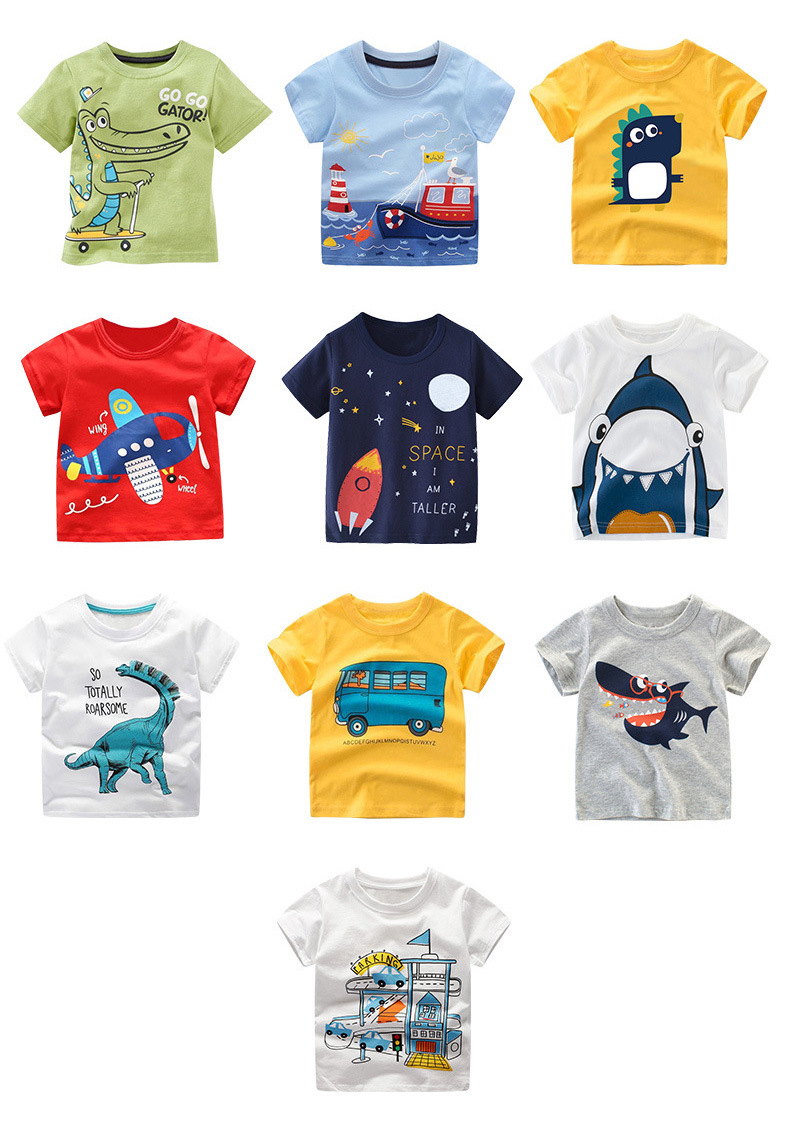 Children's Animal T-Shirt Carton Children's T-Shirt 100% Children's T-Shirt