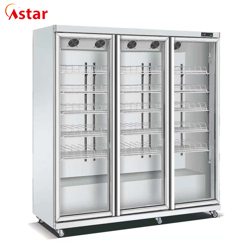 All Stainless Steel Body Standing Showcase for Displaying