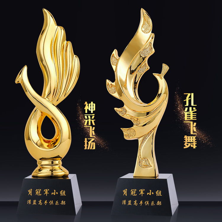 Promotion Personal Design Silver Trophy Gift Craft Arts Silver Customized Trophy Music Dance Plastic/Wood Base Trophies Cup