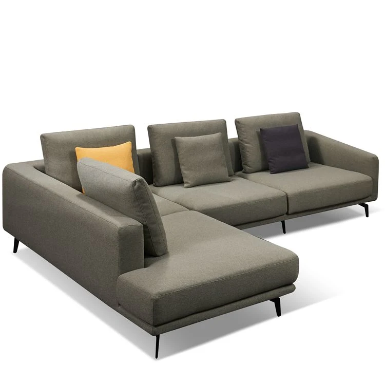 Commercial Italian Modern Furniture Design L Shape Fabric Sofa Set Designs Living Room Sectional Couch Sofa