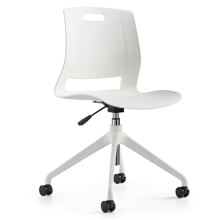 Plastic Classroom Swivel Office Task Training Chair with Caster Wheel