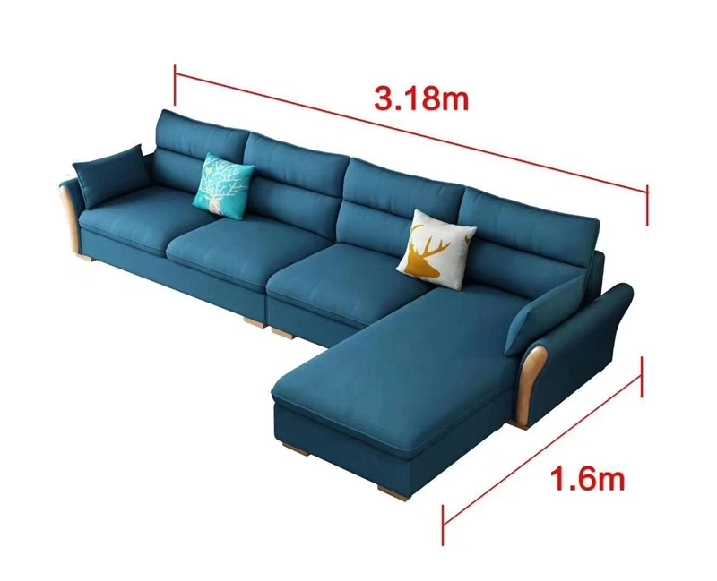 Italian Modern Design Fabric Seat Dining Chair Leisure Lounge Sofa