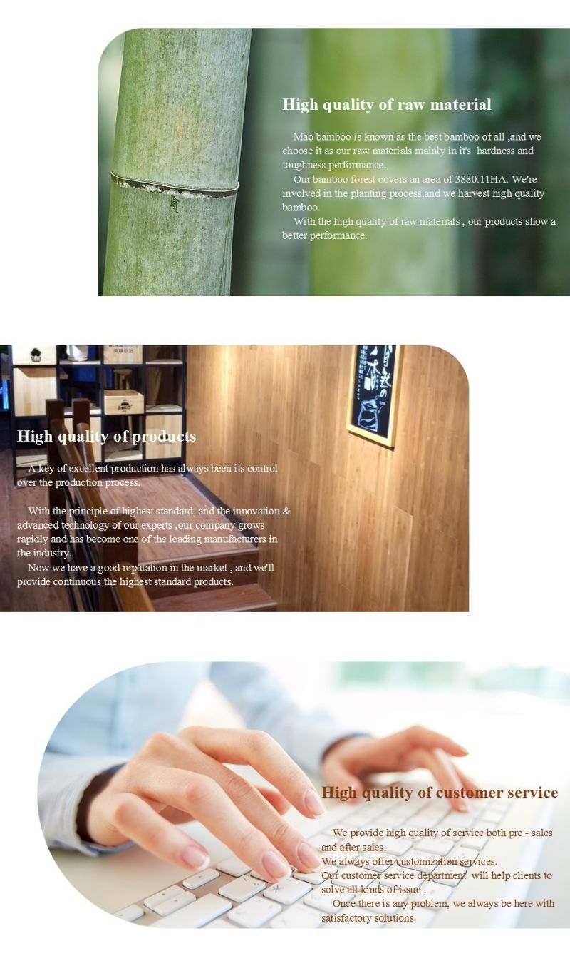 Indoor Waterproof High Density Anti-Slip Bamboo Flooring