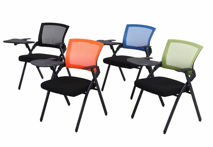 Folding Training Chair Conference Chair with Clipboard Desk Chair Integrated Meeting Training Chair Furniture