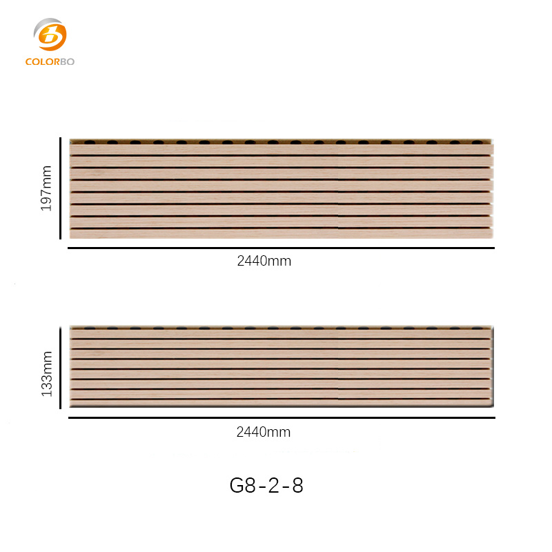 Melamine Surface Acoustical Wooden Timber Ceiling Panels