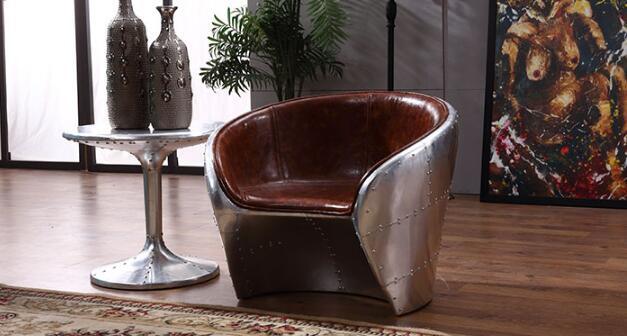 Antique Aluminium Stool Furniture Chair Industrial Hotel Leisure Lounge Chair