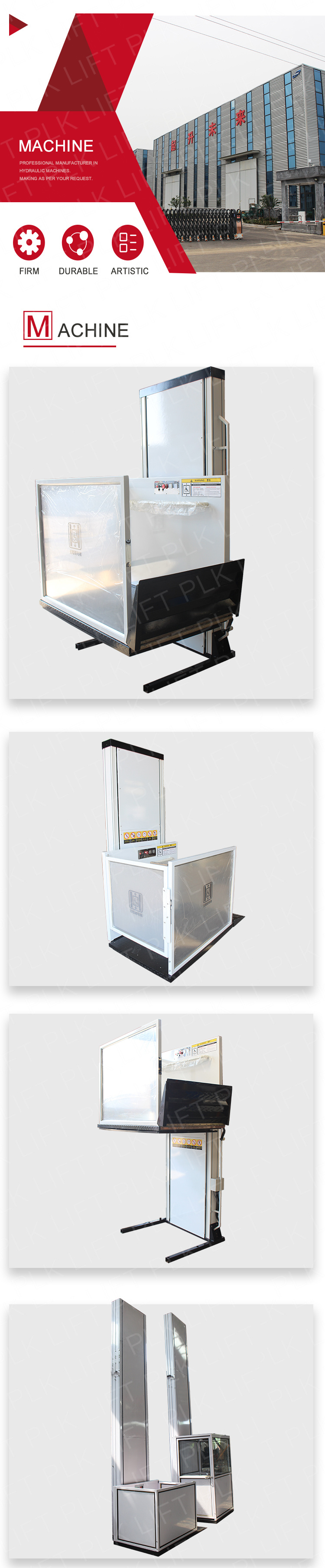 Small Aluminum Chair Elevator Lift for Elder Person