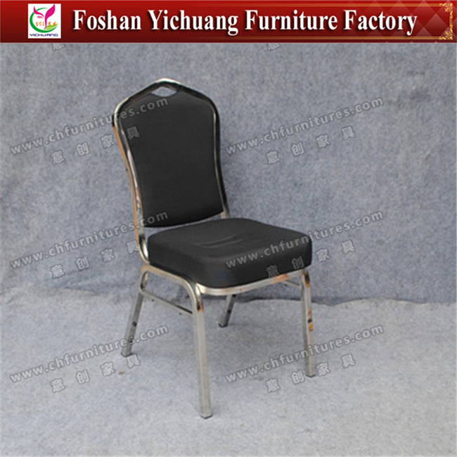 Black Fabric Restaurant Chair Stainless Steel Banquet Chair (YC-ZL144)