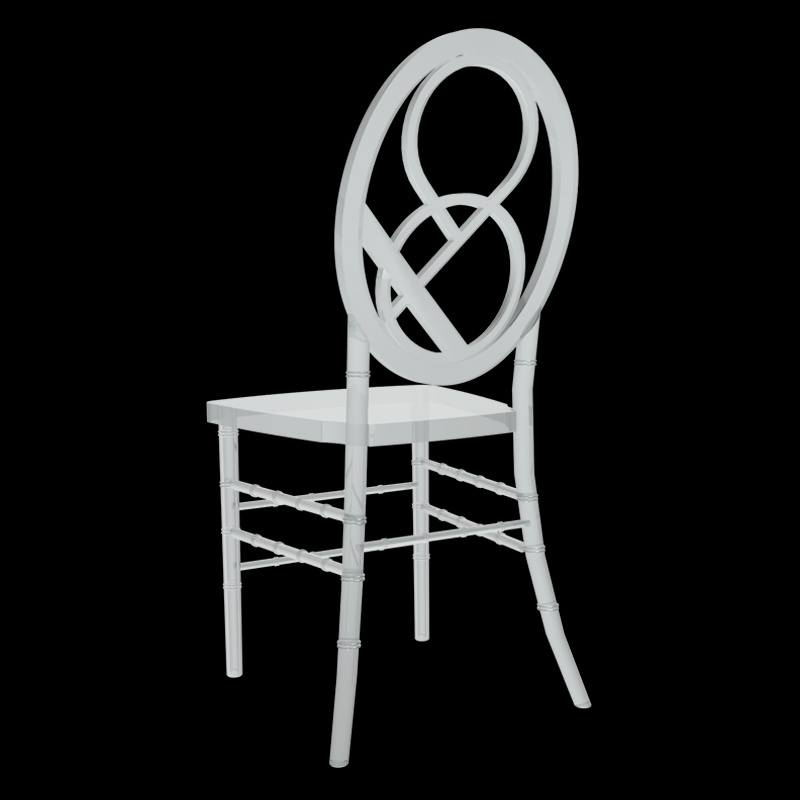 Romantic Back Design PC Acrylic Clear Transparent Chiavari Chair