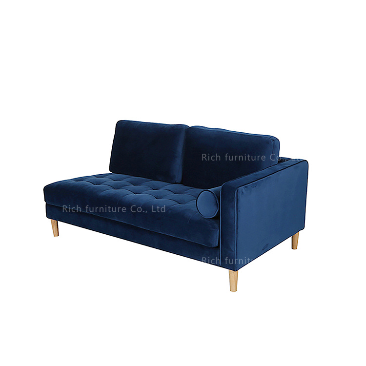Modern Velvet Fabric Living Room Furniture Couch Sectional Corner Sofa