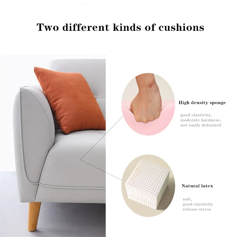 Nordic Style Technology Cloth Latex #Sofa, Sitting Room Combination Sofa, Modern Cloth Art Simple #Sofa 0075