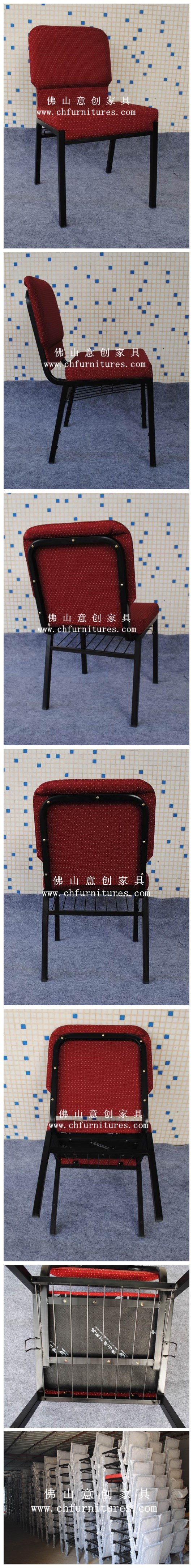 Church Chair in Red Diamond Linen Cloth with Bookshelf (YC-G31)
