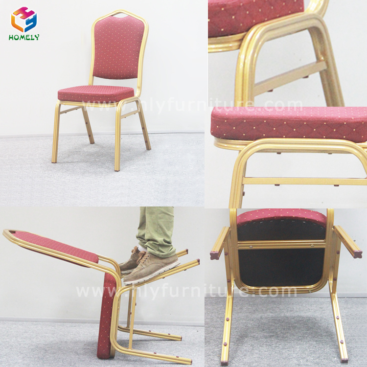 Aluminum Hotel Reataurant Chair Stackable Dining Banquet Chair
