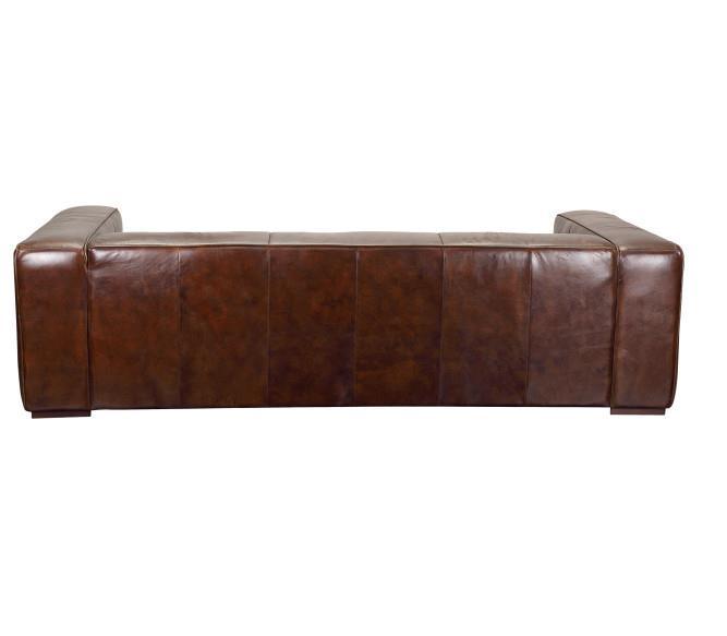 Genuine Leather Simple Design Living Room 3 Seater Vintage Sofa