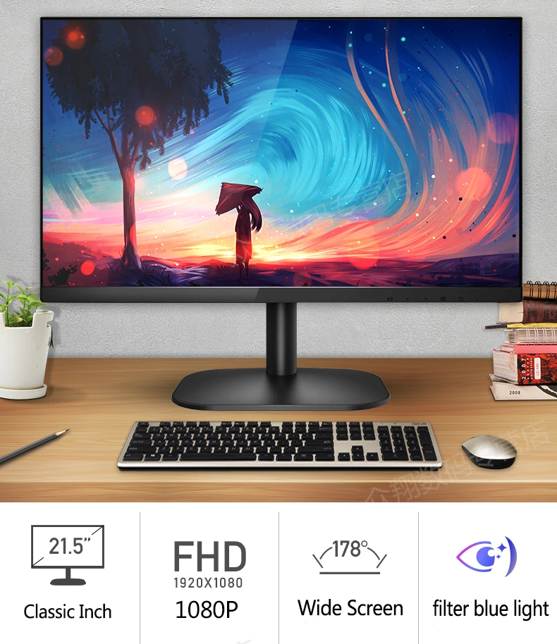 High Quality Play Game Smoothly 21.5 23.8 LED Display Curved LCD Gaming Monitor with 1920*1080