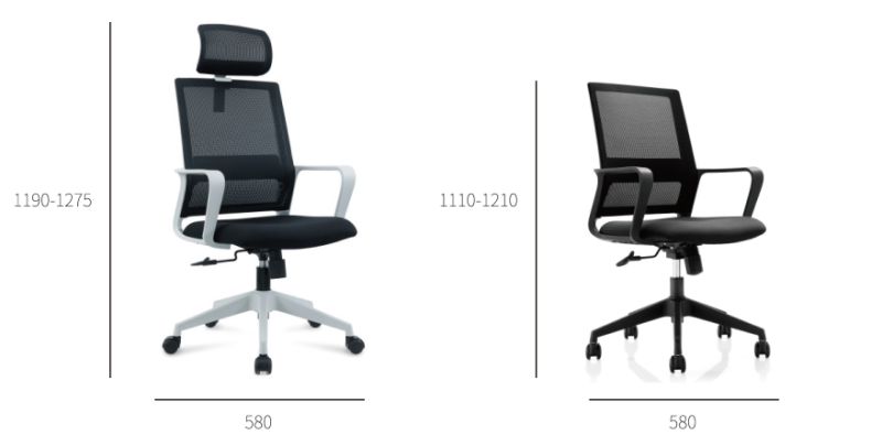 Modern Office Mesh Chair with Adjustable Headrest Staff Computer Chair