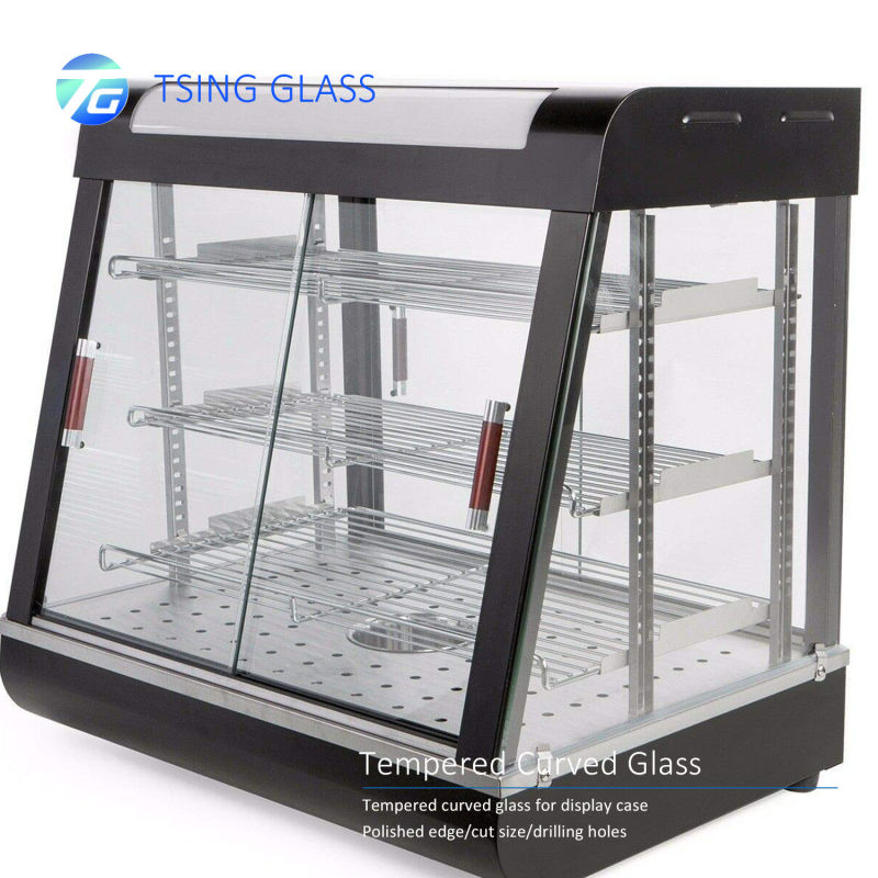 Flat/Curved Glass Panles Tempered Glass for Display Case/Glass Display Cabinet