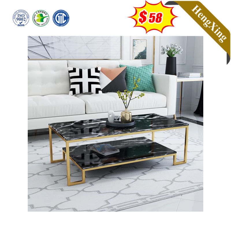 Home Marble Coffee Table Double Coffee Table Rectangular Coffee Table