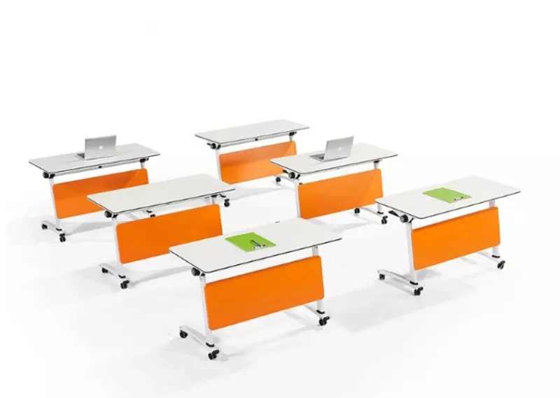 Meeting Sliding Movable Adjustable Conference Room Tables Stackable Office Folding Training Tables