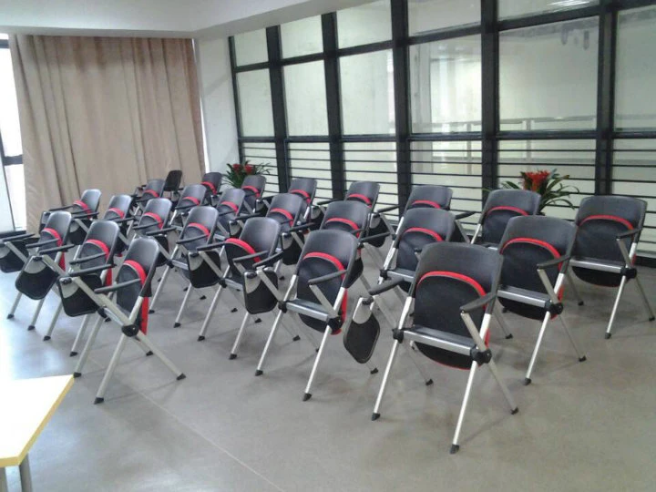 Stackable Metal Chair with Tablet, Plastic PP Training Chair