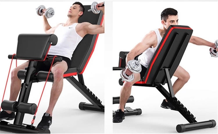 Home Gym Sport Adjustable Step Multifunction Home Leverage Folding Matrix Gym Equipment Weight Lifting Bench Folding Bench
