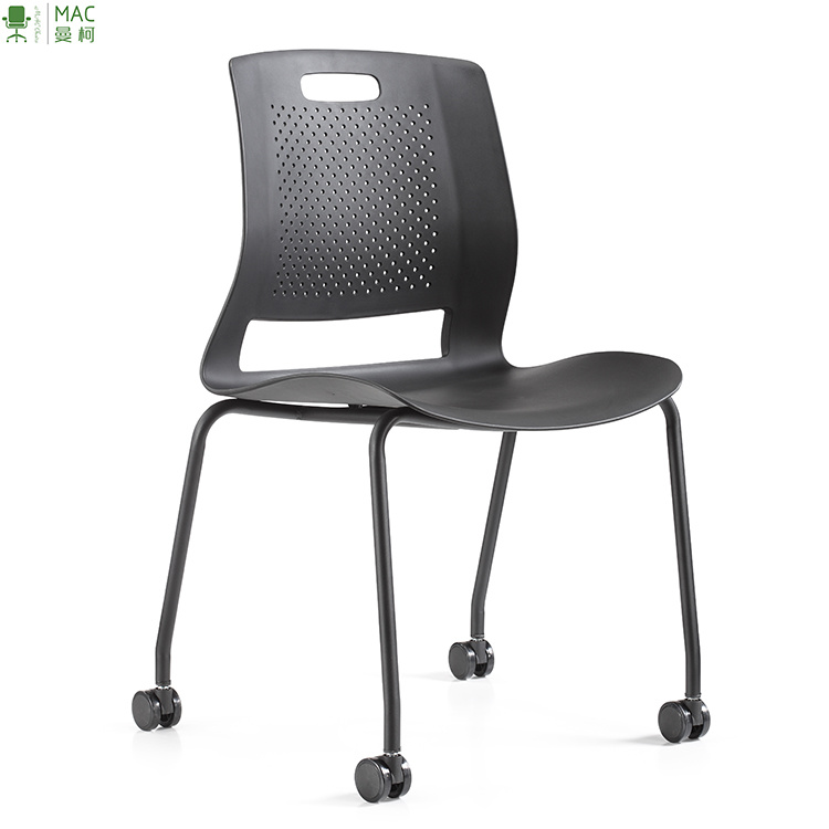 Plastic Classroom Swivel Office Task Training Chair with Caster Wheel