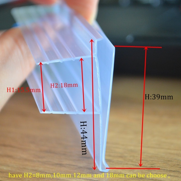 18mm Thickness Plastic Shelf Talker Clip for Glass Shelf