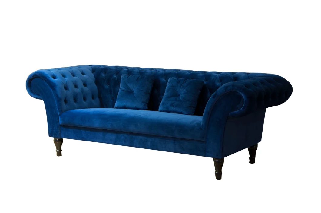 Classic European Style Linen Sofa Couch Bench Wood Frame Sofa High Quality Sofa Sofa Furniture