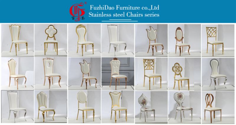 Royal Style Gold Stainless Steel Dubai Banquet Chair for Hotel