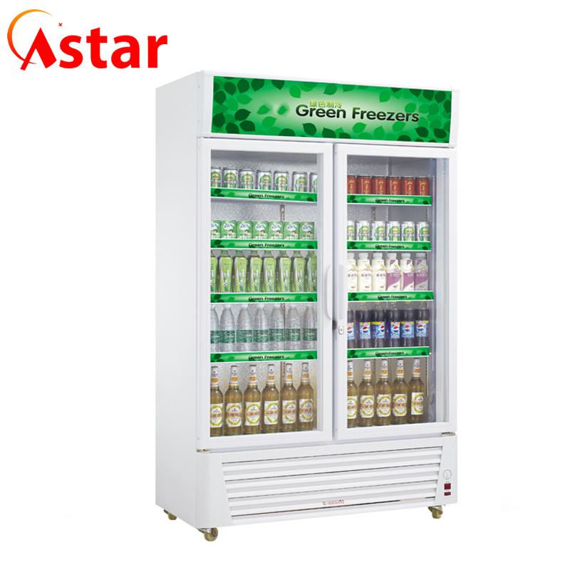 Commercial Display Supermarket Cabinet Showcase Direct Cooling 680L