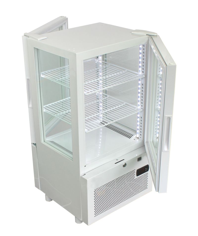 Ventilated Cooling System Four Sided Glass Display Cabinet Yy-63W